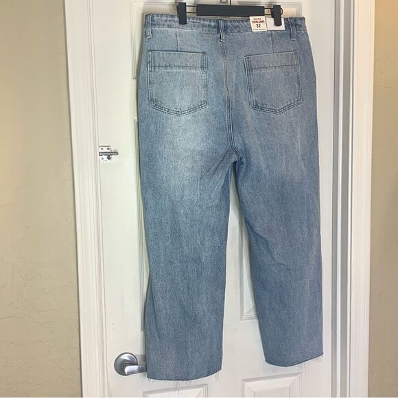 Flying Angel High Rise Cropped Wide Leg Jeans Size 32 - Picture 6 of 12